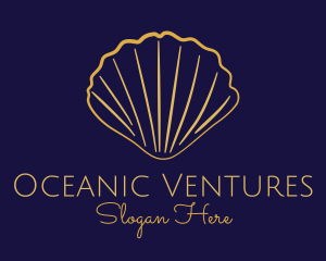 Gold Elegant Seashell logo design