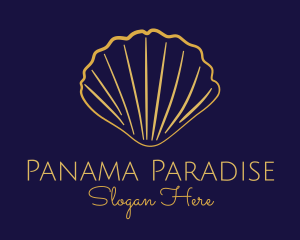 Gold Elegant Seashell logo design