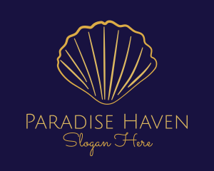 Gold Elegant Seashell logo design