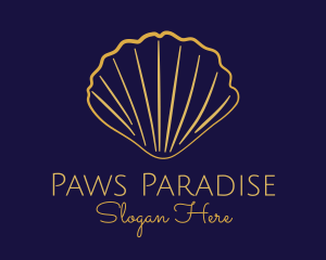 Gold Elegant Seashell logo design