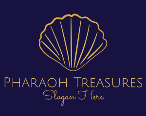 Gold Elegant Seashell logo design