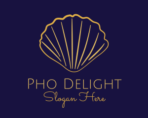 Gold Elegant Seashell logo design