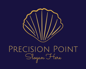 Gold Elegant Seashell logo design