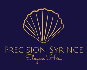 Gold Elegant Seashell logo design