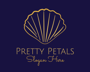 Gold Elegant Seashell logo design