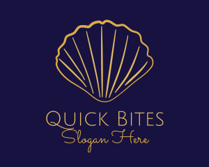 Gold Elegant Seashell logo design