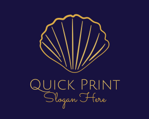 Gold Elegant Seashell logo design