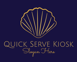 Gold Elegant Seashell logo design