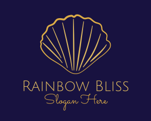 Gold Elegant Seashell logo design