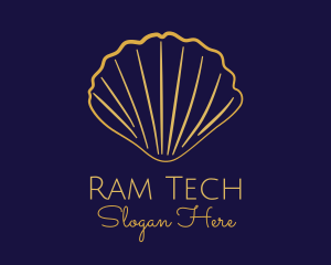 Gold Elegant Seashell logo design