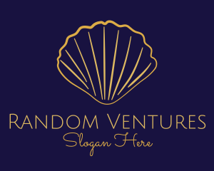 Gold Elegant Seashell logo design