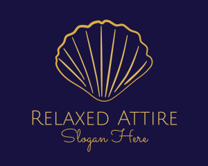 Gold Elegant Seashell logo design