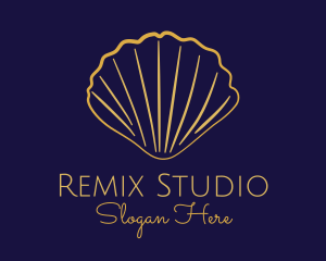 Gold Elegant Seashell logo design