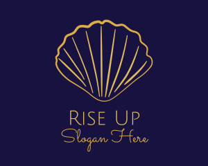 Gold Elegant Seashell logo design