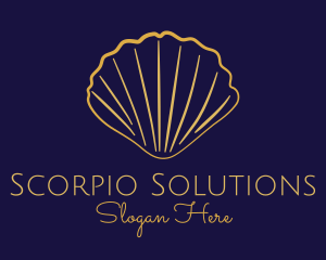 Gold Elegant Seashell logo design