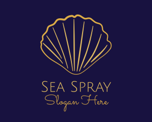 Gold Elegant Seashell logo design