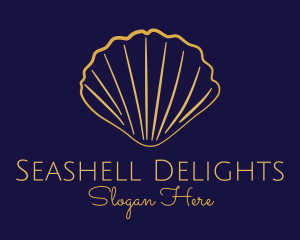 Gold Elegant Seashell logo design