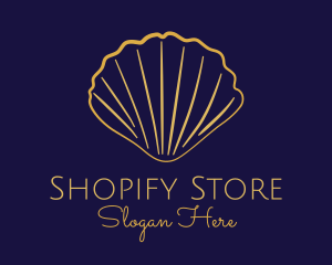 Gold Elegant Seashell logo design