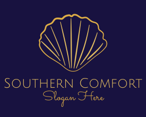 Gold Elegant Seashell logo design