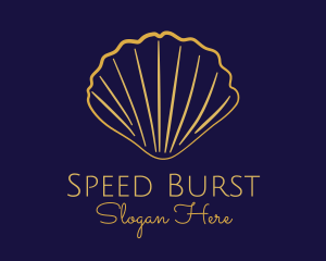 Gold Elegant Seashell logo design