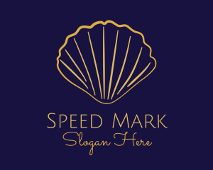 Gold Elegant Seashell logo design