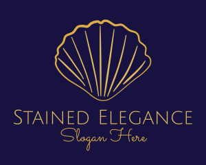 Gold Elegant Seashell logo design