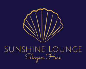 Gold Elegant Seashell logo design