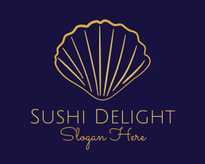 Gold Elegant Seashell logo design