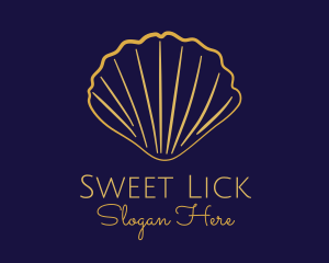 Gold Elegant Seashell logo design