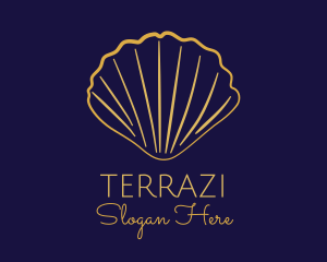 Gold Elegant Seashell logo design