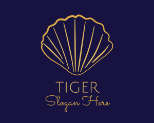 Gold Elegant Seashell logo design