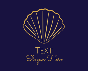 Gold Elegant Seashell logo design