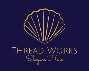 Gold Elegant Seashell logo design