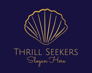 Gold Elegant Seashell logo design