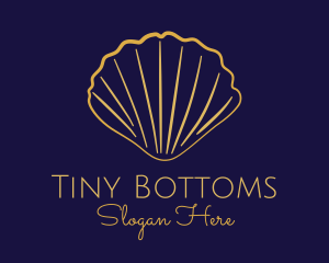 Gold Elegant Seashell logo design