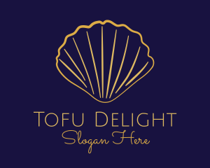 Gold Elegant Seashell logo design