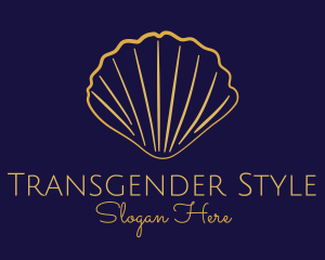 Gold Elegant Seashell logo design