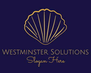 Gold Elegant Seashell logo design