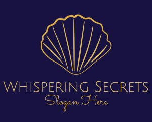 Gold Elegant Seashell logo design