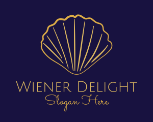 Gold Elegant Seashell logo design