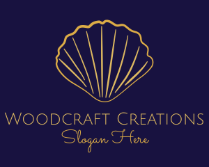 Gold Elegant Seashell logo design