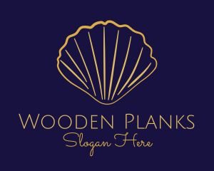 Gold Elegant Seashell logo design