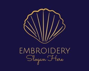 Gold Elegant Seashell logo design