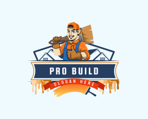 Contractor - Painter Handyman Contractor logo design
