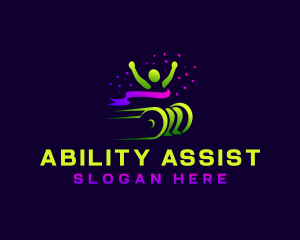 Disability - Disability Wheelchair Racing logo design