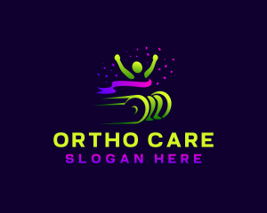 Orthopedic - Disability Wheelchair Racing logo design