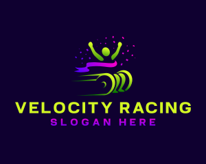 Disability Wheelchair Racing logo design