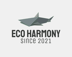 Biodiversity - Grey Shark Origami logo design