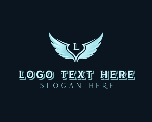 Heaven - Halo Wings Memorial logo design