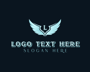 Heavenly - Halo Wings Memorial logo design